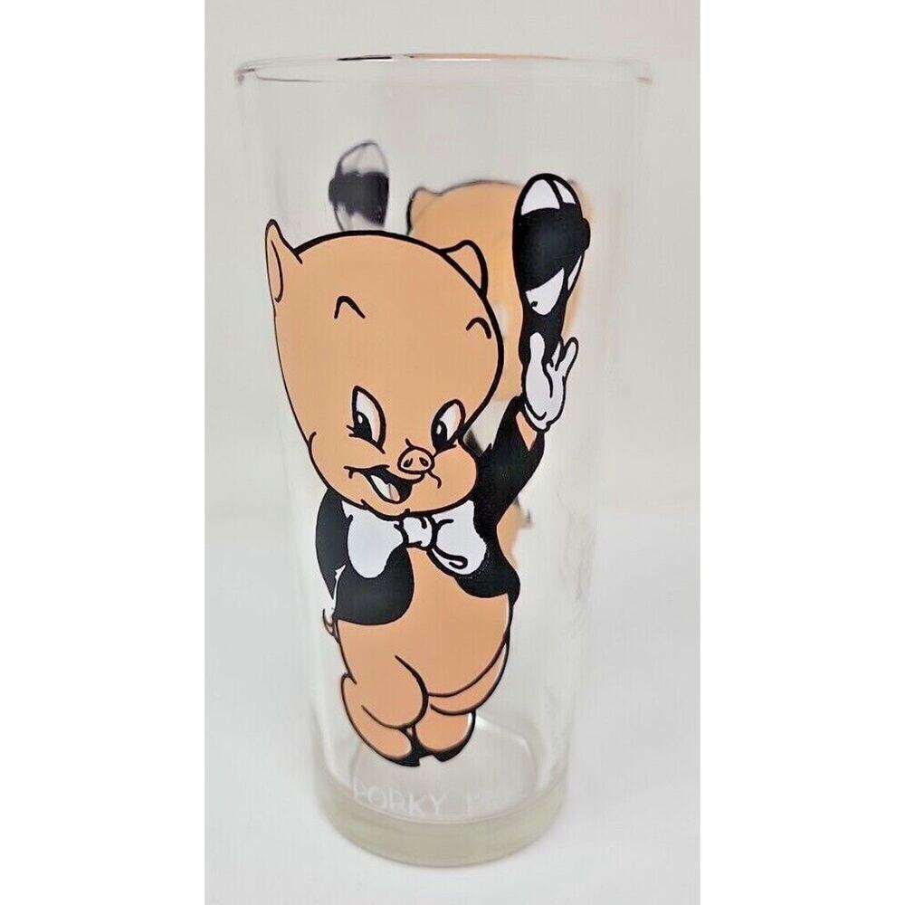 1973 Warner Bros.‎ Inc Looney Tunes Pepsi Glass - Porky Pig  U301